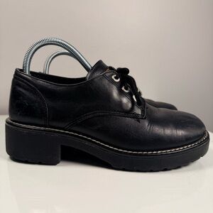 Vtg Y2K Harley-Davidson Black Leather Lace Up Chunky Sole Biker
Oxfords Sz 9